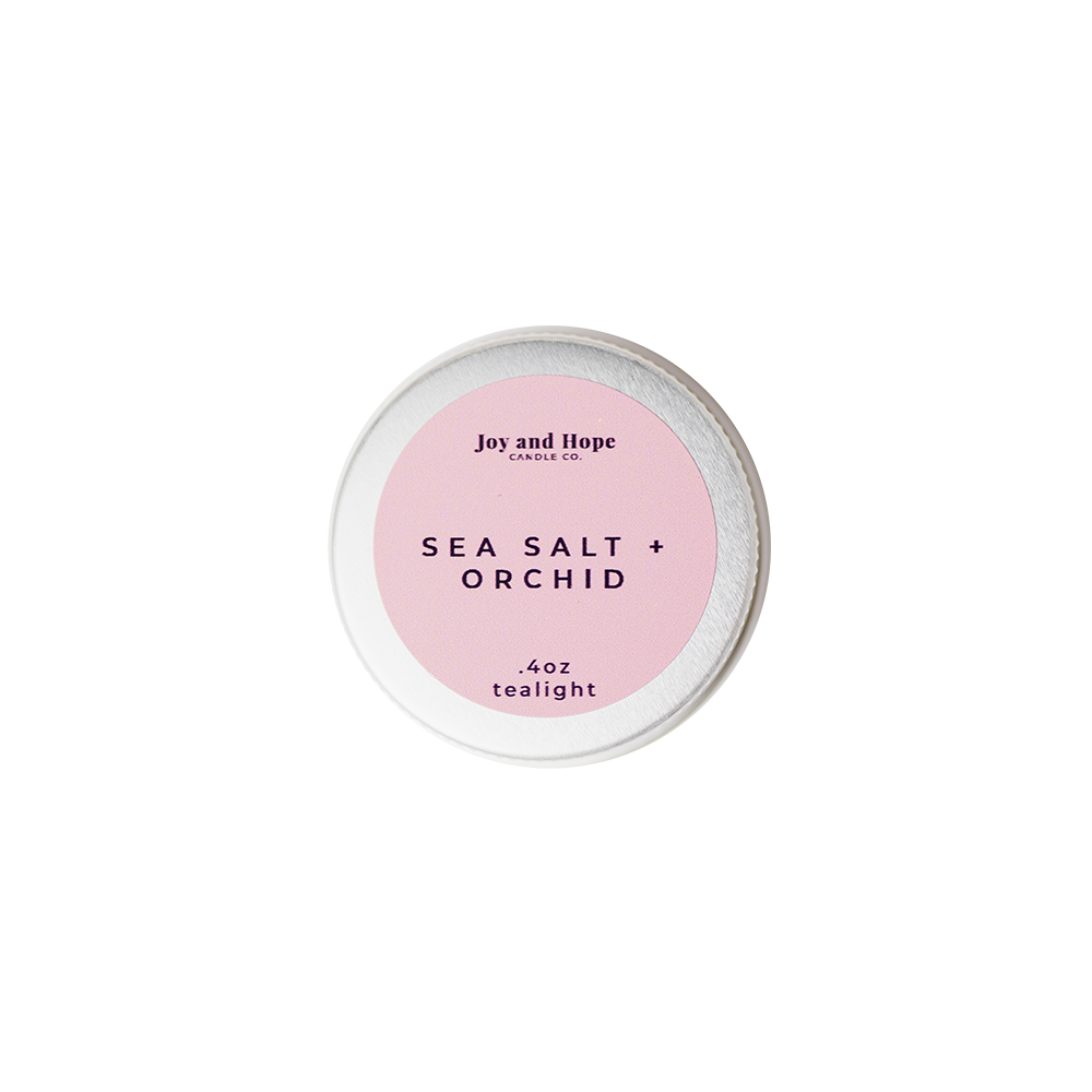 Sea Salt + Orchid - Tealight