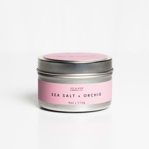 Sea Salt + Orchid - Wood Wick Candle (4oz)